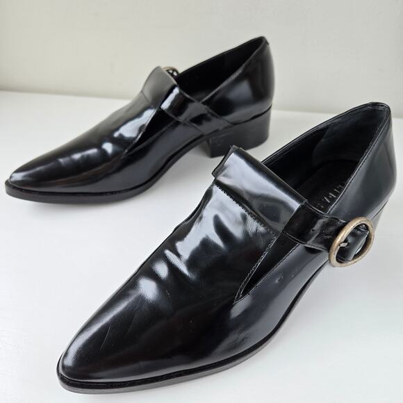 Freda Salvador NEW Khalo Mary Jane Buckle Loafer Patent Leather Womens Size 7 - Picture 1 of 15